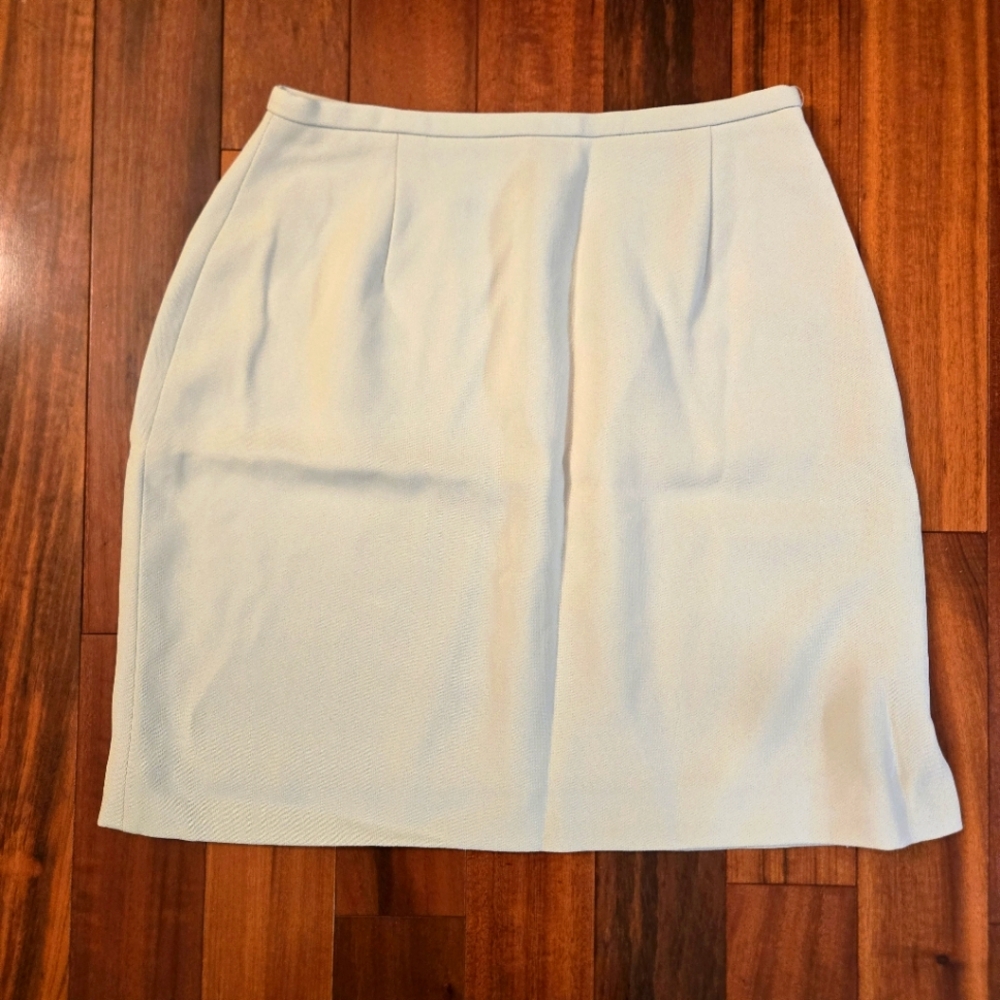 Vintage Light Sage Green Mini Casual Skirt Size 4 Office Siren Mobwife Side-Zip